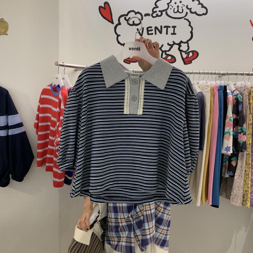 VENTI韓國東大門直郵女士新款推薦人氣時尚26春夏休閑T恤VENTIT恤圖色1