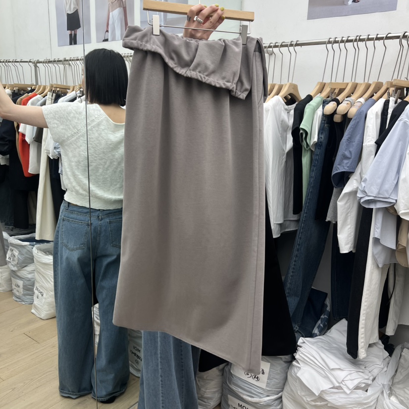 MOI-A韓國東大門直郵女士新品熱賣職業半身裙中短裙荷葉邊MOI-A半身裙/中短裙