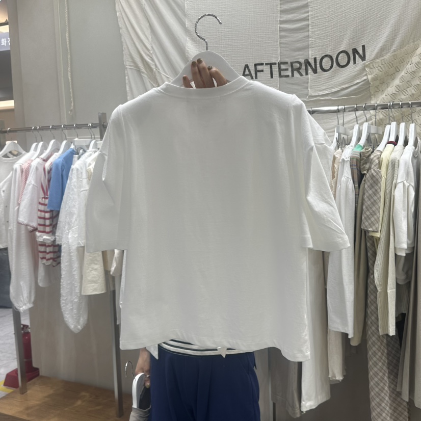 AFTERNOON韓國直郵實拍女士新品26春夏推薦熱賣休閑T恤褶裥AFTERNOONT恤