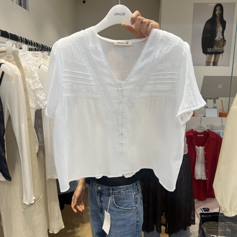 RUMIRU/AWEAR韓國直郵女裝新款職業人氣熱賣推薦襯衫蕾絲衫awear/RUMIRU襯衫/蕾絲衫圖色1