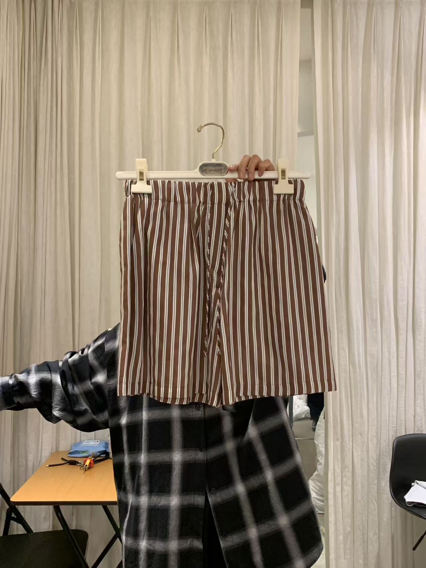 PAPERMOON韓國直郵女士新品休閑26春夏推薦熱賣職業短褲條紋paper moon短褲圖色1