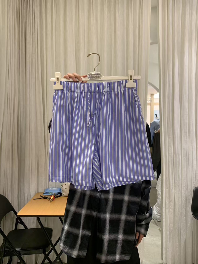 PAPERMOON韓國直郵女士新品休閑26春夏推薦熱賣職業短褲條紋paper moon短褲圖色2
