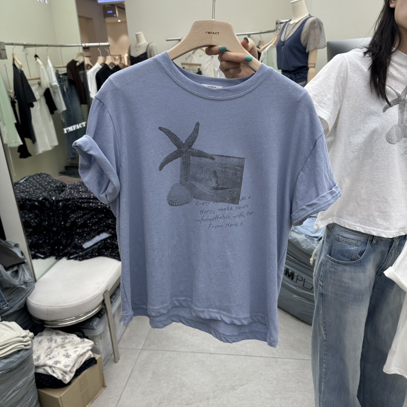 I MFACT韓國直郵實拍女裝新品熱賣職業推薦休閑人氣26春夏T恤I MFACTT恤圖色2