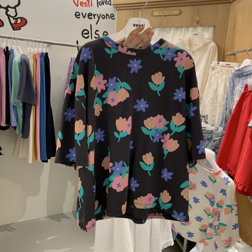 VENTI韓國直郵實拍女士新品人氣職業休閑時尚推薦26春夏T恤VENTIT恤圖色2