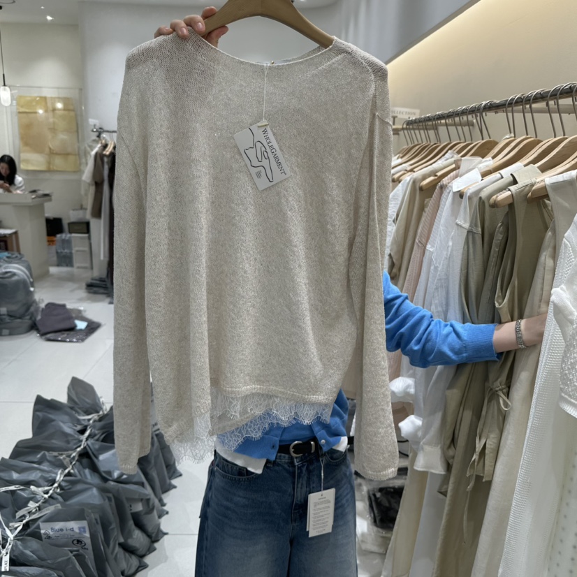 BLUEI-D/N SHARP韓國東大門代購女裝新款26春夏針織衫Blue i-d/N SHARP針織衫圖色2米色