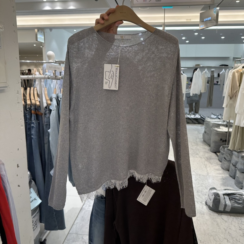 BLUEI-D/N SHARP韓國東大門代購女裝新款26春夏針織衫Blue i-d/N SHARP針織衫圖色3灰色