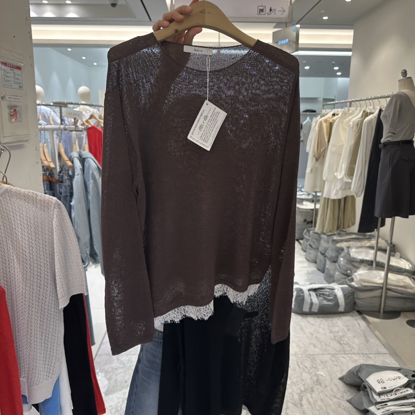 BLUEI-D/N SHARP韓國東大門代購女裝新款26春夏針織衫Blue i-d/N SHARP針織衫圖色4棕色