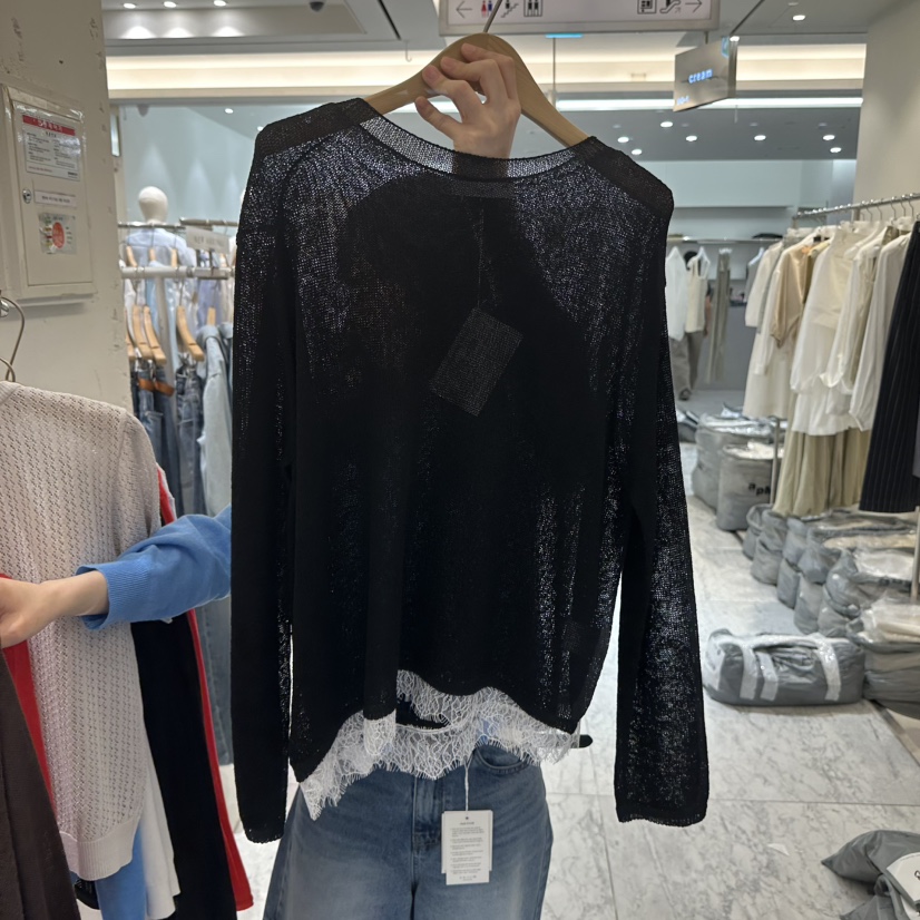 BLUEI-D/N SHARP韓國東大門代購女裝新款26春夏針織衫Blue i-d/N SHARP針織衫圖色5黑色