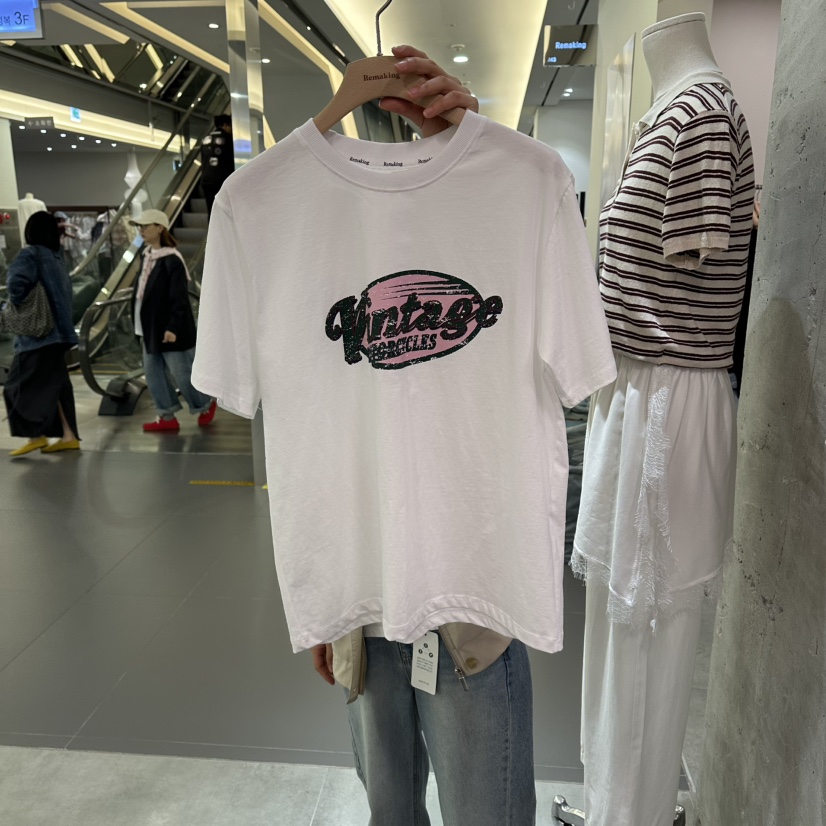 URBANSTORY/REMAKING韓國直郵實拍女裝新款休閑職業T恤復古Remaking/URBANSTORYT恤圖色1