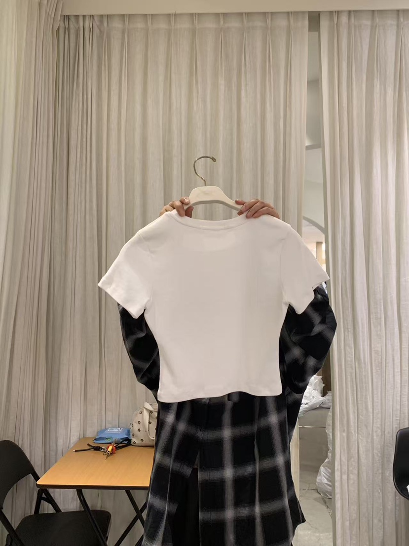 PAPERMOON韓國代購女士新品推薦休閑人氣職業時尚T恤短款paper moonT恤