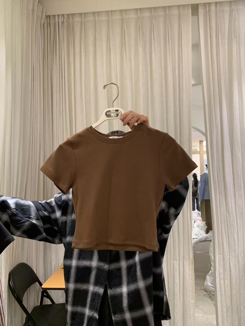 PAPERMOON韓國代購女士新品推薦休閑人氣職業時尚T恤短款paper moonT恤圖色4