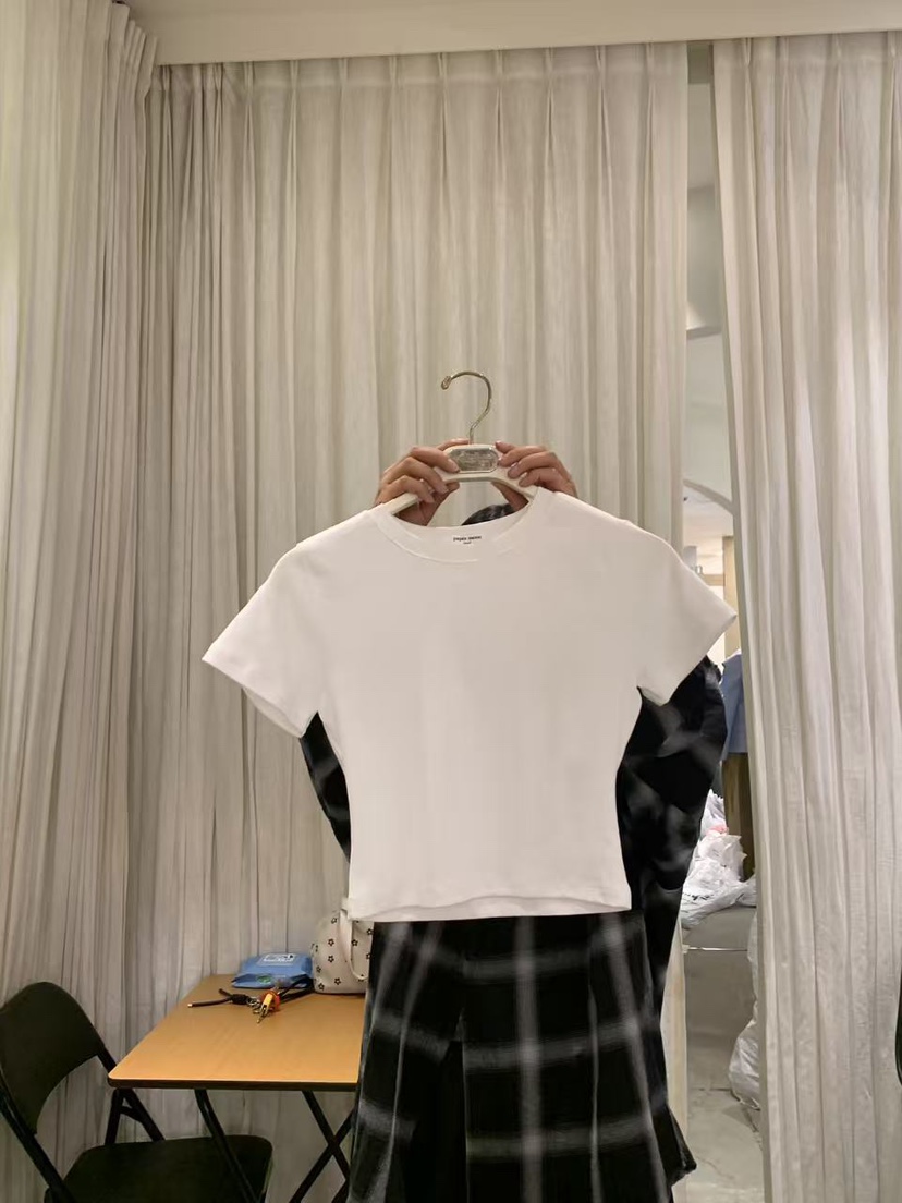 PAPERMOON韓國代購女士新品推薦休閑人氣職業時尚T恤短款paper moonT恤圖色5