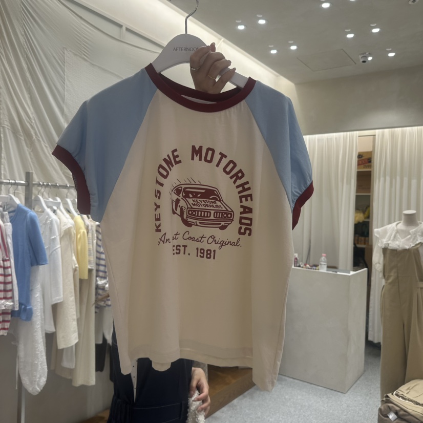 AFTERNOON韓國直郵女裝新款推薦26春夏職業休閑人氣時尚T恤AFTERNOONT恤圖色2