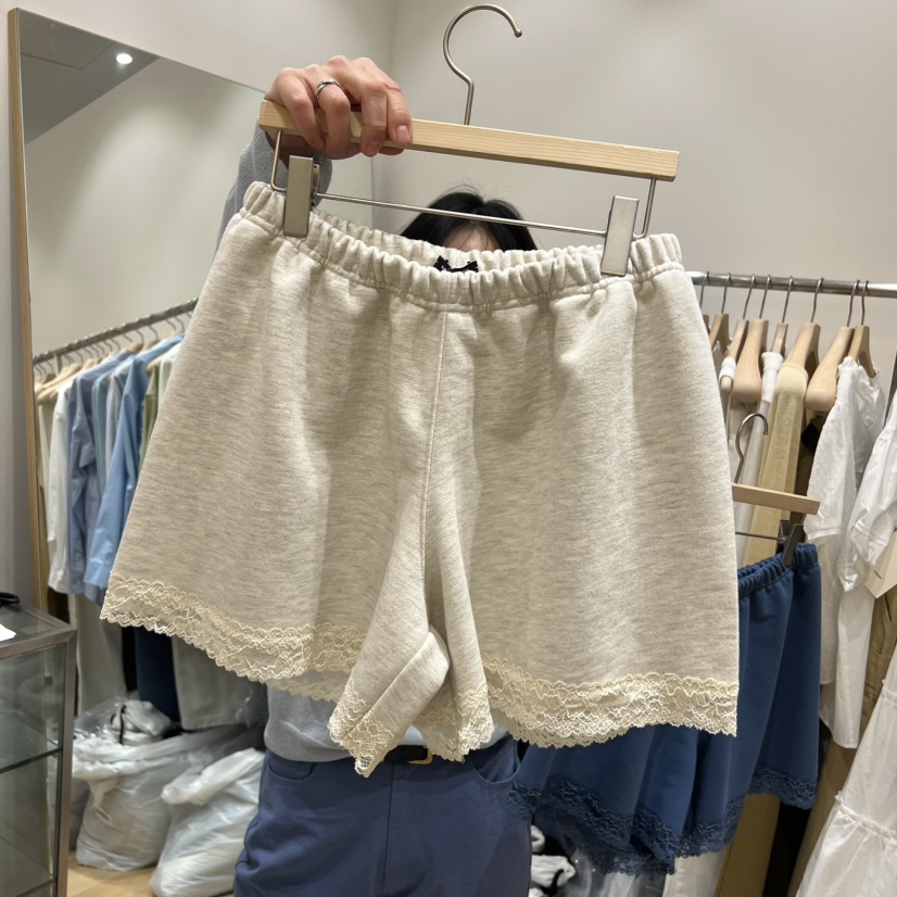 HAUS-A韓國直郵女士新品推薦人氣時尚休閑26春夏短褲撞色蕾絲HAUSWOMEN短褲圖色2