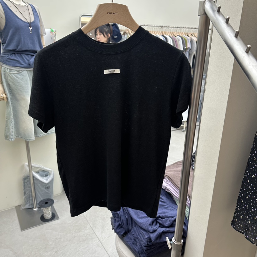 I MFACT韓國代購女士新款休閑熱賣職業推薦26春夏T恤亞麻I MFACTT恤圖色8