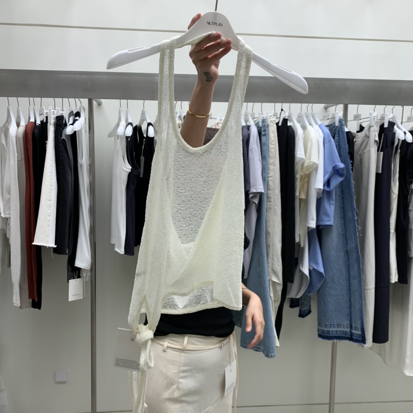 NUTPLAN韓國代購女裝新款時尚職業人氣吊帶背心不含內搭蕾絲NUTPLAN吊帶/背心圖色2