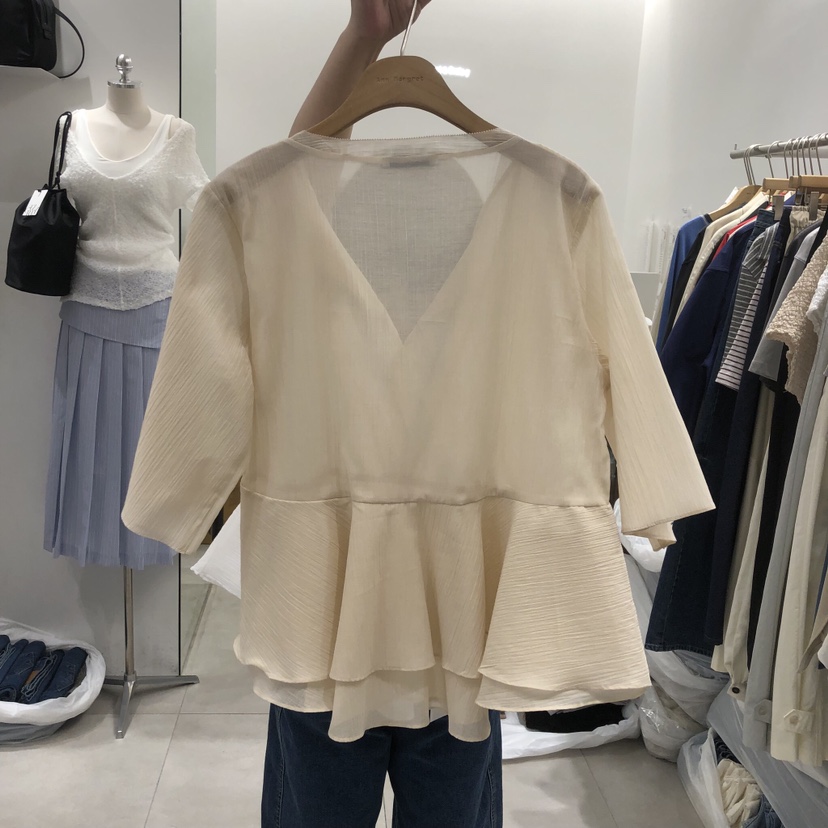 ANN MARGRET韓國直郵實拍女士新品推薦襯衫蕾絲衫刺繡GRETA.Y襯衫/蕾絲衫