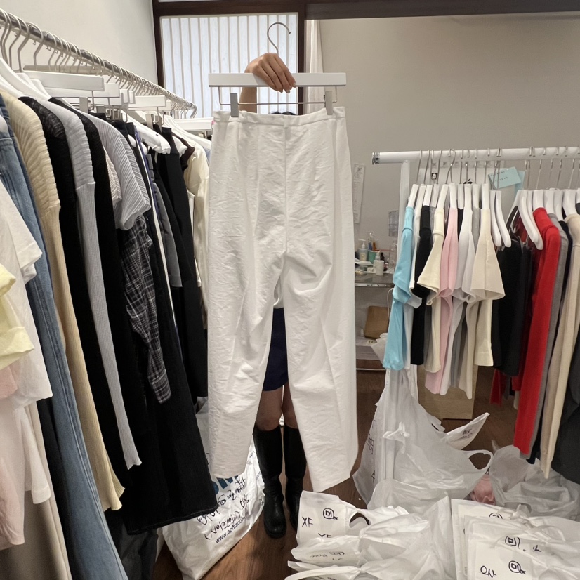 UNDERSTANDING韓國代購女士新款熱賣時尚26春夏休閑褲含腰帶UNDERSTANDING休閑褲