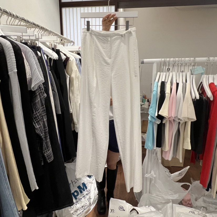 UNDERSTANDING韓國代購女士新款熱賣時尚26春夏休閑褲含腰帶UNDERSTANDING休閑褲圖色1