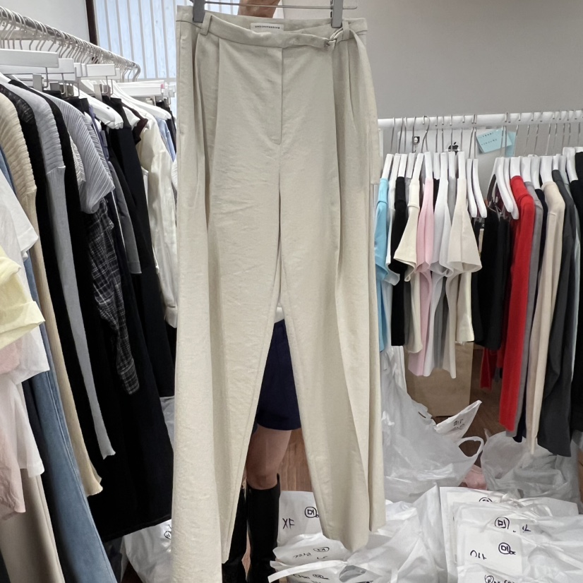 UNDERSTANDING韓國代購女士新款熱賣時尚26春夏休閑褲含腰帶UNDERSTANDING休閑褲圖色2