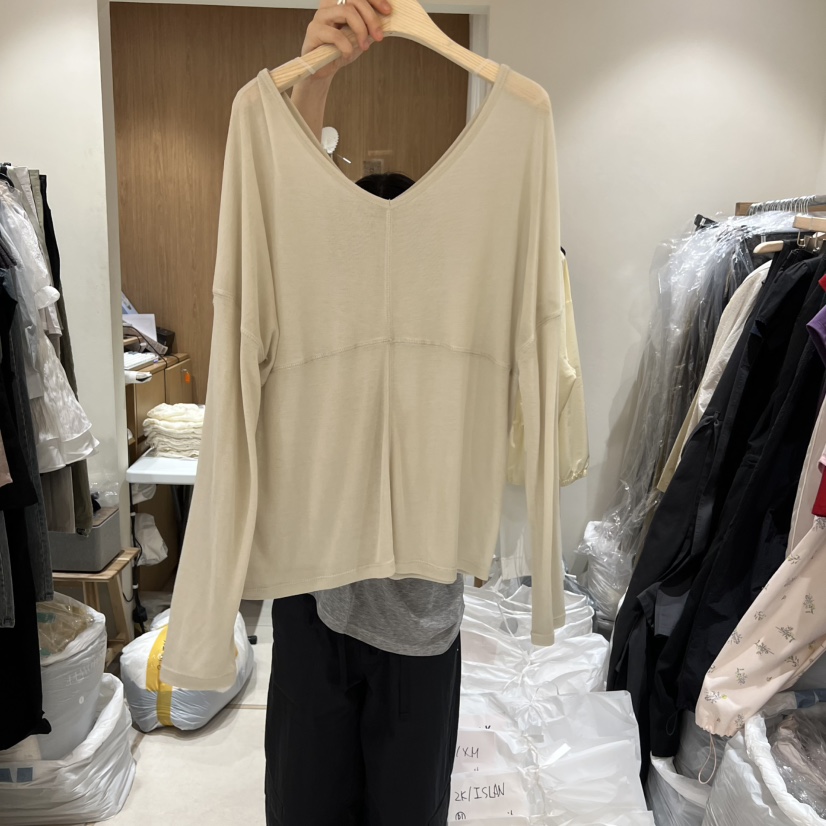 HOWFF韓國直郵女裝新款休閑推薦26春夏時尚長袖T恤不含內搭HOWFF長袖T恤