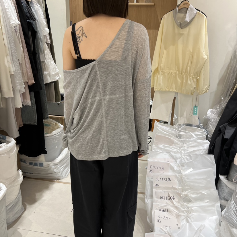 HOWFF韓國直郵女裝新款休閑推薦26春夏時尚長袖T恤不含內搭HOWFF長袖T恤