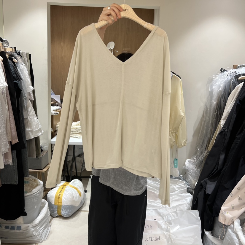 HOWFF韓國直郵女裝新款休閑推薦26春夏時尚長袖T恤不含內搭HOWFF長袖T恤圖色4