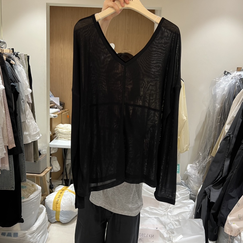 HOWFF韓國直郵女裝新款休閑推薦26春夏時尚長袖T恤不含內搭HOWFF長袖T恤圖色5