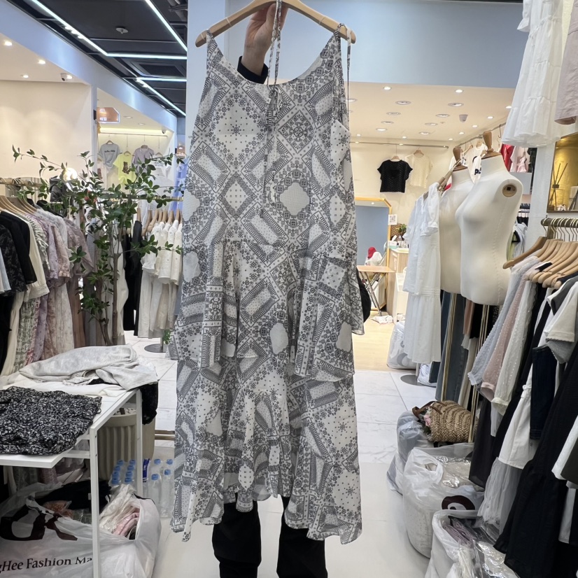 SYMPHONY韓國代購女裝新款休閑職業人氣26春夏連衣裙印花SYMPHONY連衣裙