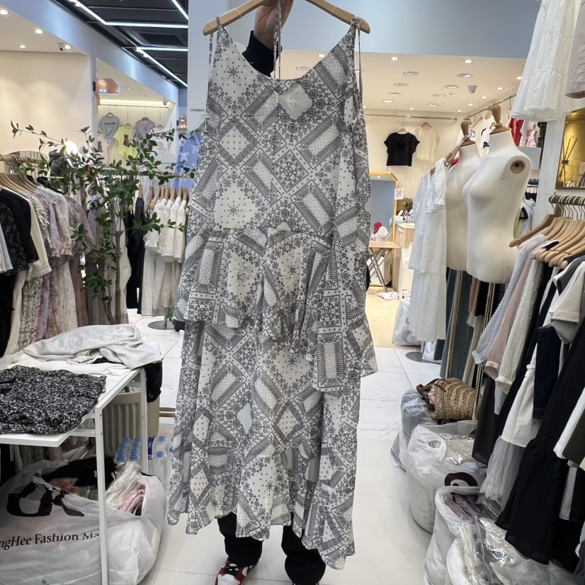 SYMPHONY韓國代購女裝新款休閑職業人氣26春夏連衣裙印花SYMPHONY連衣裙圖色1