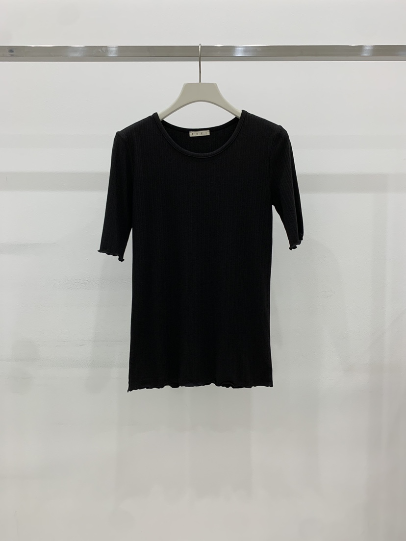 ARVE韓國東大門代購女裝新品職業人氣推薦時尚熱賣休閑T恤ARVET恤圖色4黑色