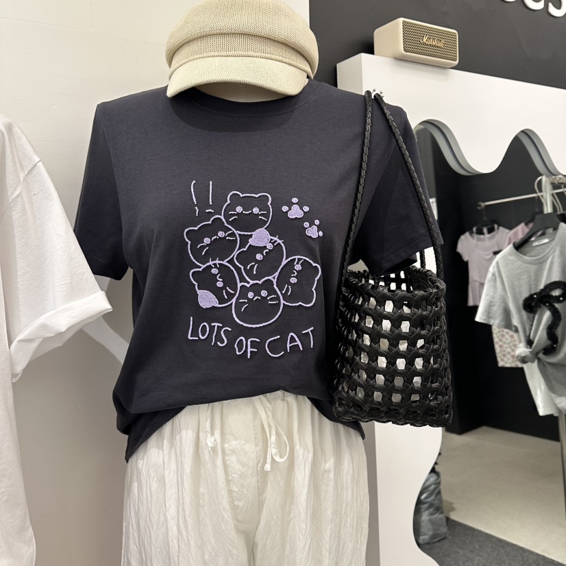 A.CES韓國東大門直郵女士新品人氣26春夏熱賣休閑推薦T恤A.CEST恤圖色3