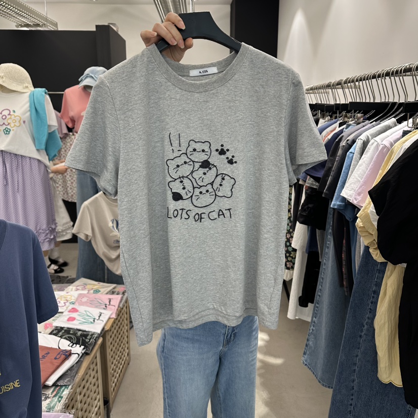 A.CES韓國東大門直郵女士新品人氣26春夏熱賣休閑推薦T恤A.CEST恤圖色4