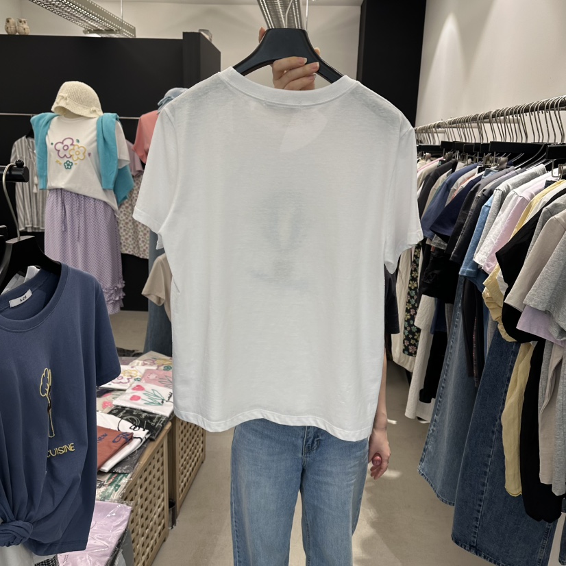 A.CES韓國直郵實拍女士新品熱賣職業推薦26春夏人氣休閑T恤A.CEST恤