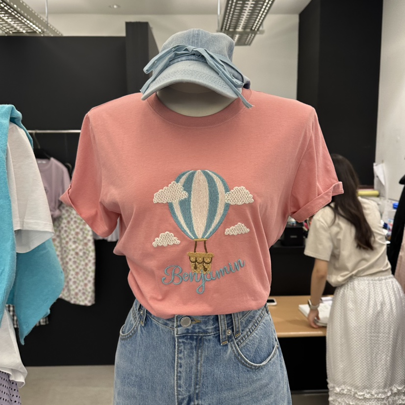 A.CES韓國直郵實拍女士新品熱賣職業推薦26春夏人氣休閑T恤A.CEST恤圖色1