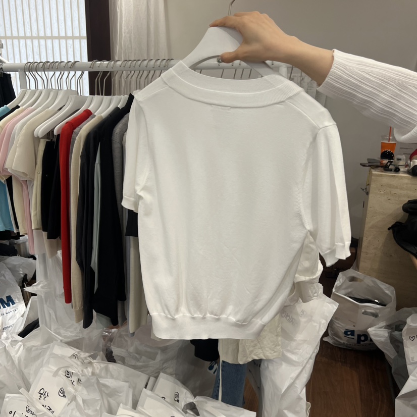 UNDERSTANDING韓國代購女裝新品人氣熱賣針織衫雙層圓領開衫UNDERSTANDING針織衫