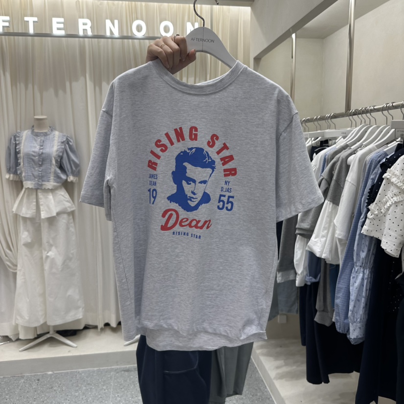 AFTERNOON韓國東大門直郵女裝新品休閑推薦時尚熱賣人氣T恤AFTERNOONT恤圖色1