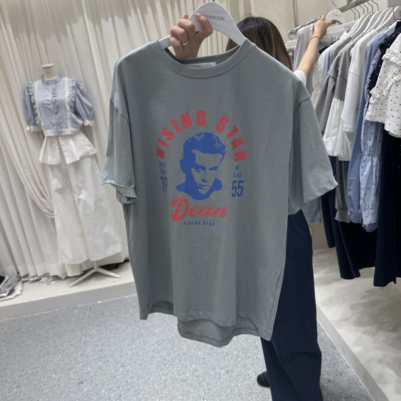 AFTERNOON韓國東大門直郵女裝新品休閑推薦時尚熱賣人氣T恤AFTERNOONT恤圖色2