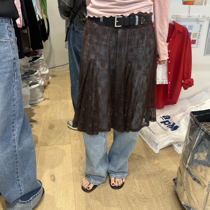 RUMIRU/AWEAR韓國直郵實拍女士新品人氣半身裙中短裙不含腰帶awear/RUMIRU半身裙/中短裙圖色1