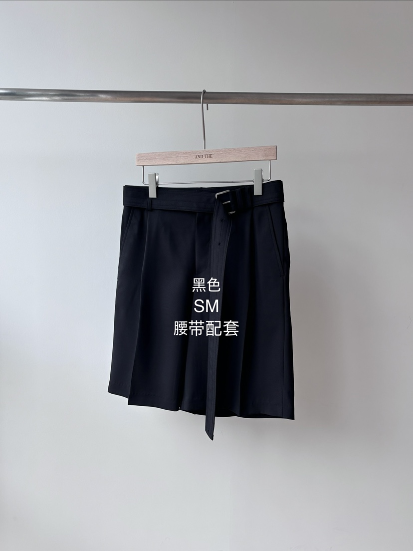 AND THE韓國直郵實拍女士新款人氣26春夏職業短褲含腰帶AND THE短褲圖色2
