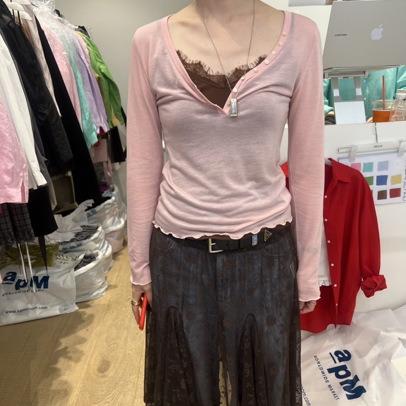 RUMIRU/AWEAR韓國代購女裝新品人氣熱賣時尚26春夏長袖T恤awear/RUMIRU長袖T恤圖色1