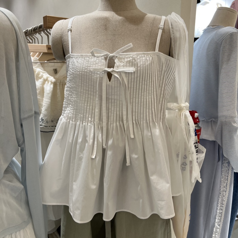 HOWFF韓國東大門代購女裝新品推薦熱賣時尚休閑吊帶背心褶裥HOWFF吊帶/背心圖色1