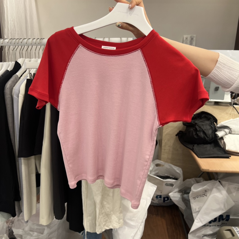 UNDERSTANDING韓國代購女士新款熱賣時尚職業T恤插肩撞色UNDERSTANDINGT恤圖色4