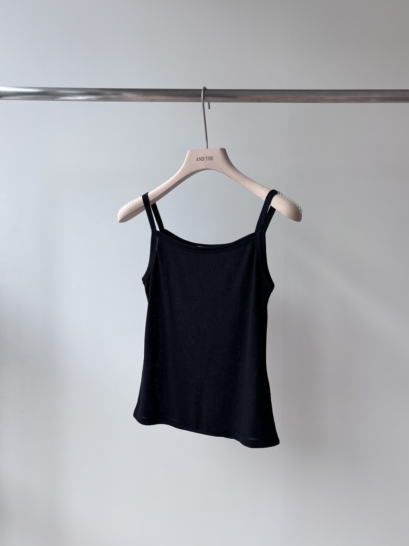 AND THE韓國直郵女裝新品職業人氣吊帶背心絲綢絲質羅紋AND THE吊帶/背心圖色5