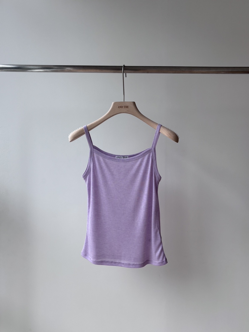 AND THE韓國直郵女裝新品職業人氣吊帶背心絲綢絲質羅紋AND THE吊帶/背心圖色6