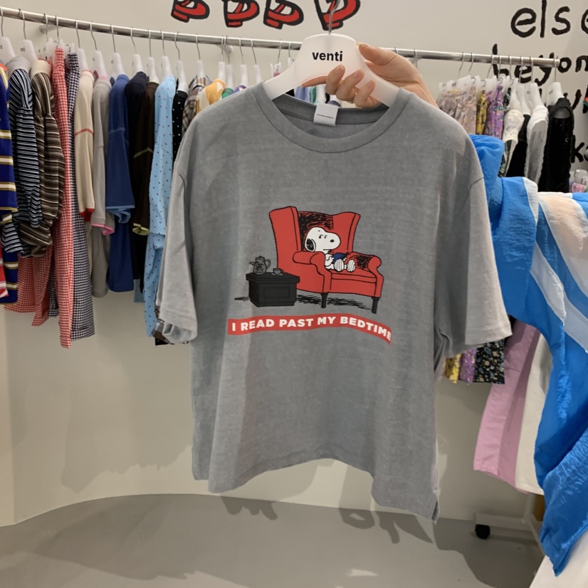 VENTI韓國代購女士新品職業人氣熱賣26春夏時尚T恤史努比VENTIT恤圖色1