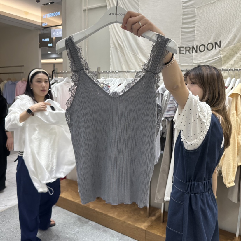 AFTERNOON韓國直郵女士新品人氣26春夏休閑職業熱賣吊帶背心AFTERNOON吊帶/背心圖色1