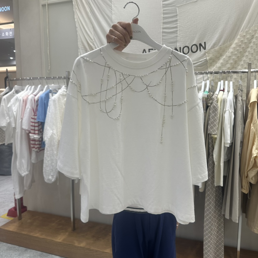 AFTERNOON韓國代購女士新品休閑人氣職業熱賣時尚26春夏T恤AFTERNOONT恤圖色1實際價格32000