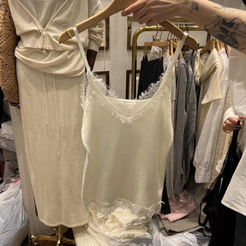 LAUNDRY韓國直郵實拍女裝新款26春夏熱賣人氣吊帶背心蕾絲LAUNDRY吊帶/背心圖色1