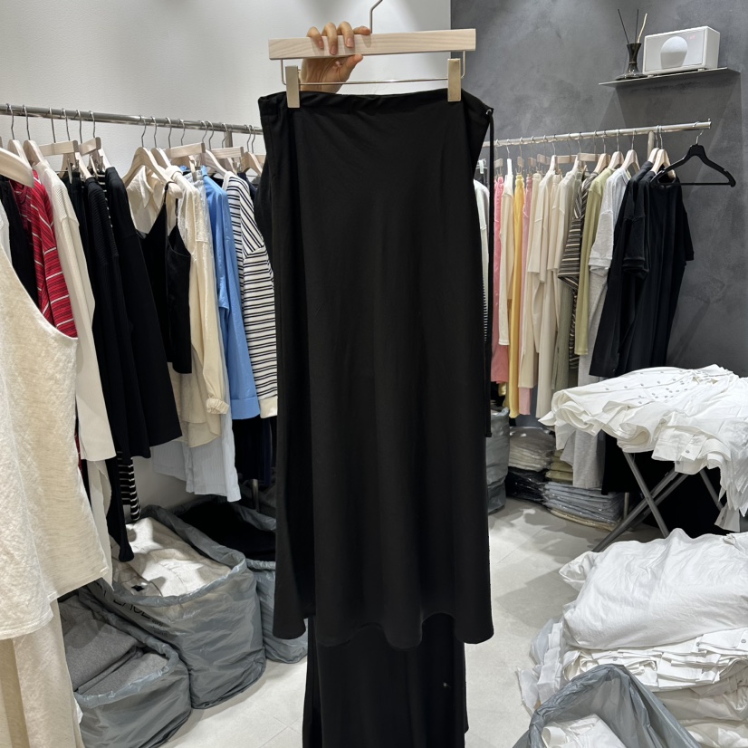 OPEN韓國代購女裝新品推薦熱賣26春夏休閑職業時尚長裙亞麻OPEN長裙圖色2